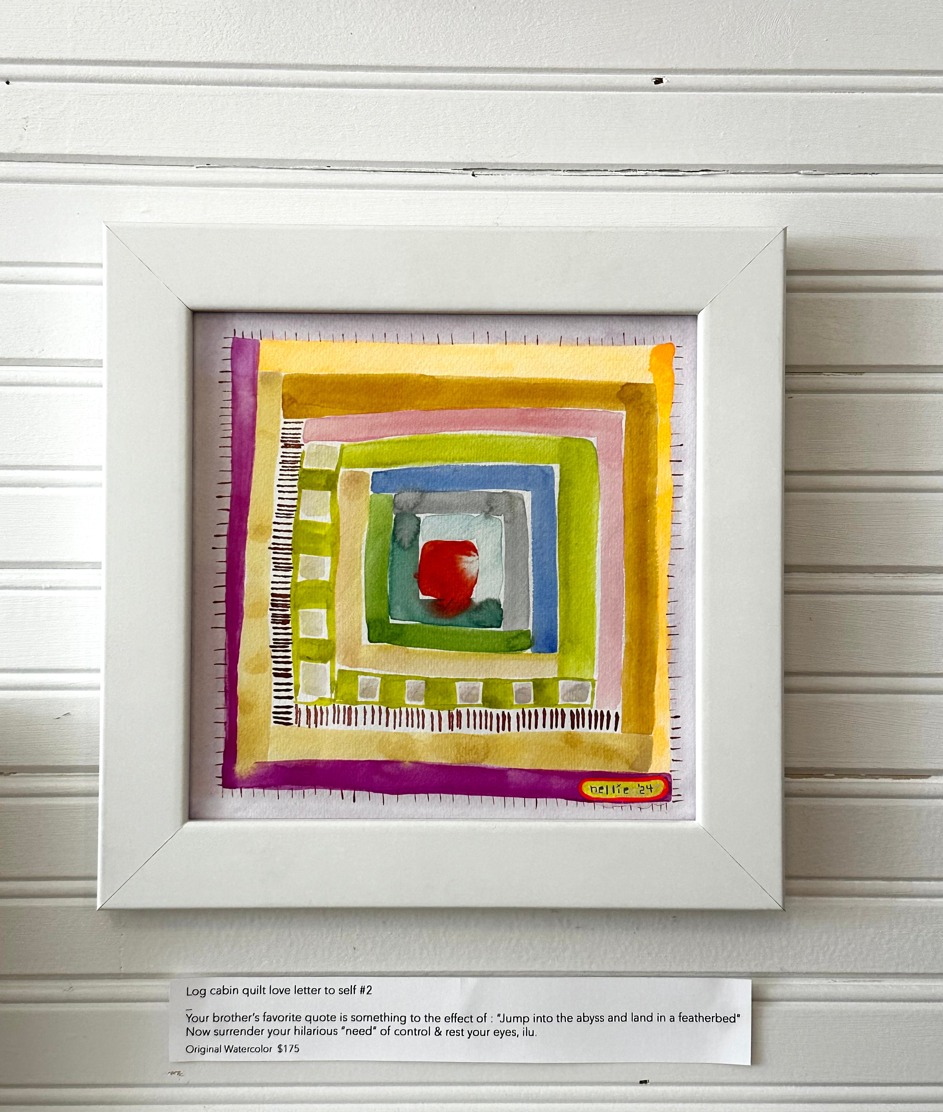 Log cabin quilt love letter to self #2 (2024)