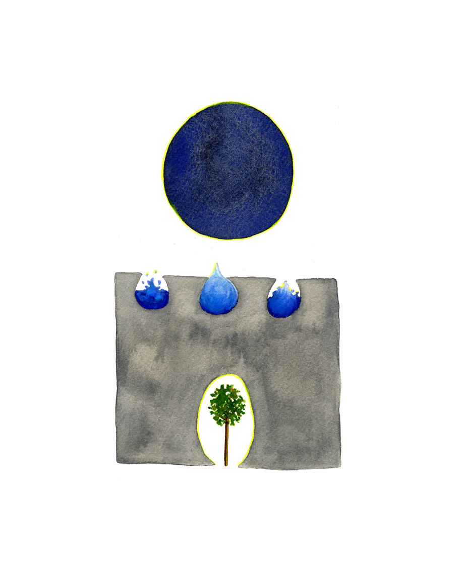 I painted the eclipse and I thought of you (print)