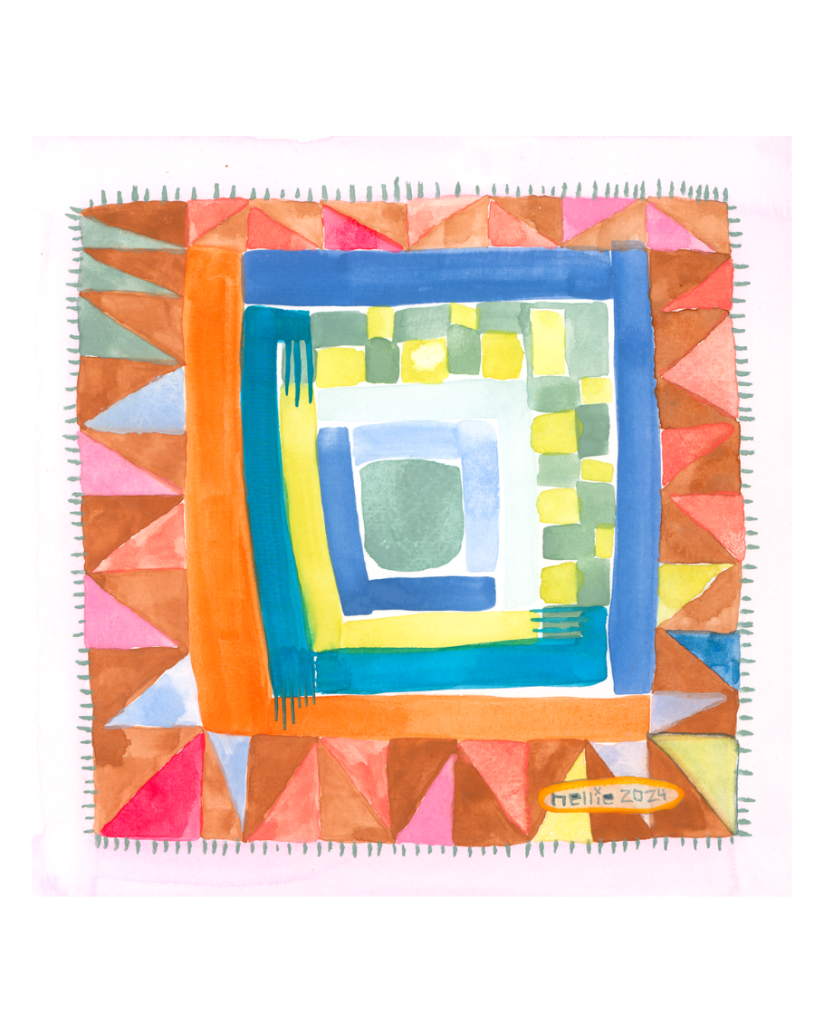 Log cabin quilt love letter to self #1 (2024)