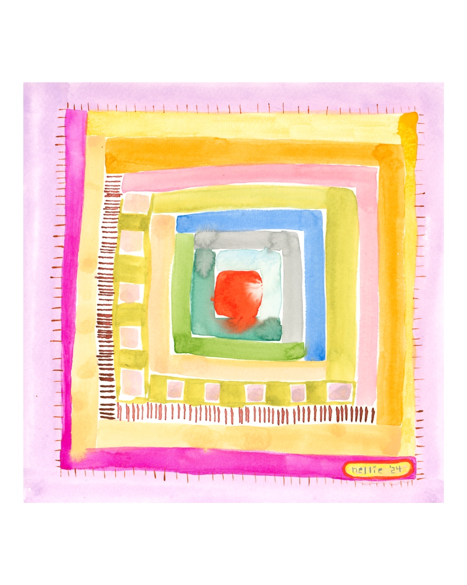 Log cabin quilt love letter to self #2 (2024)